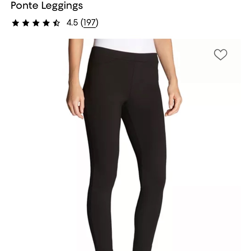 HUE Black Ponte Leggings